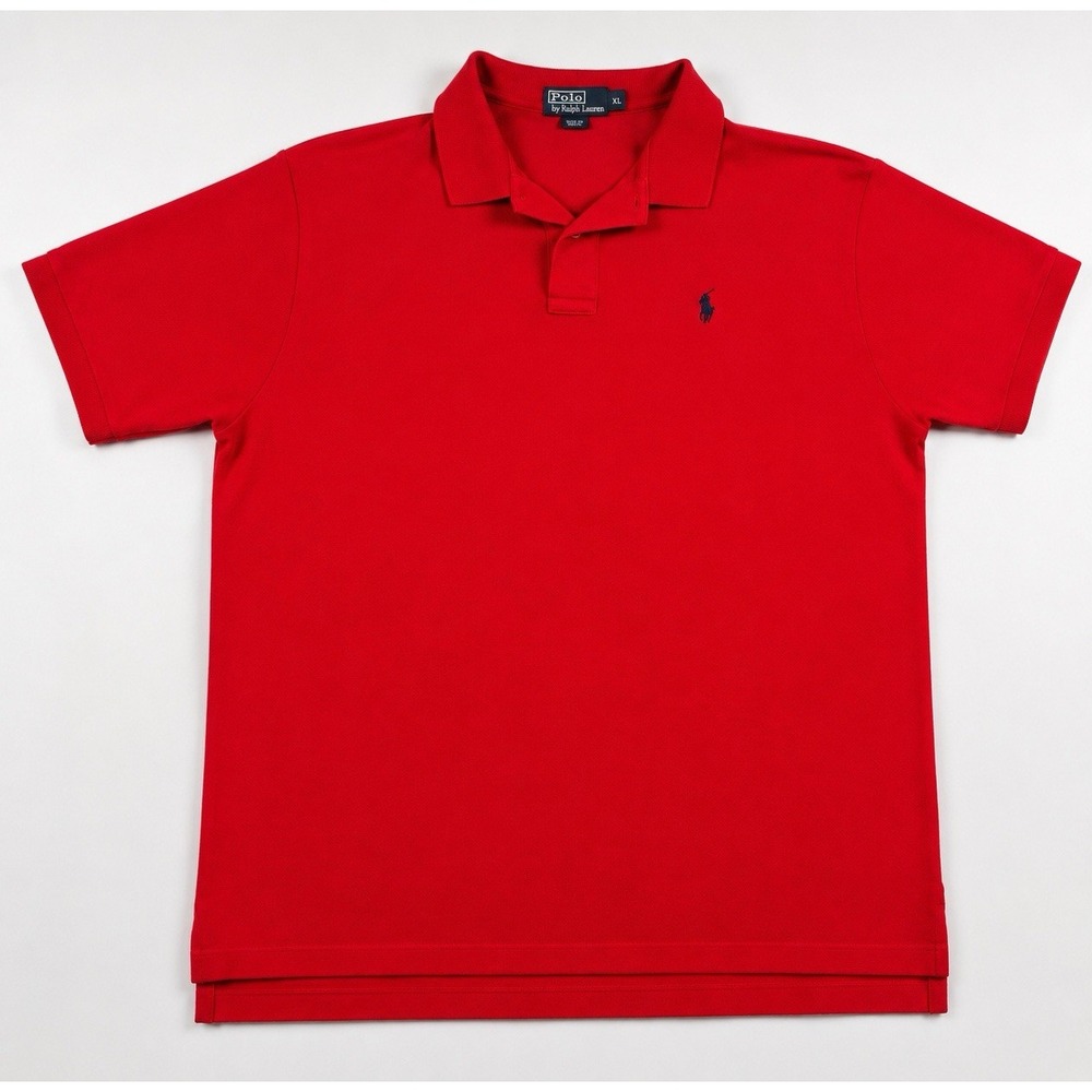 Vintage Polo Ralph Lauren Polo Shirt Mens XL Red Blue Pony Embroidered 90s Y2K